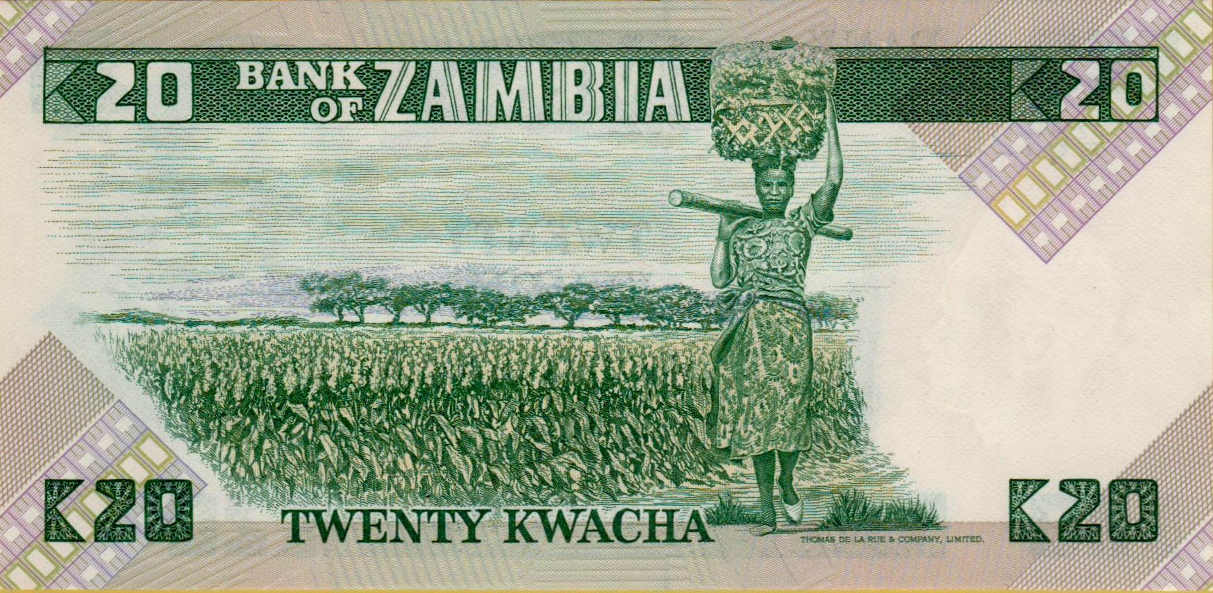 Zambia 20 1980 UNC P-27/d